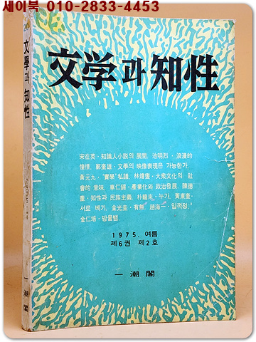 문학과 지성 (文學과 知性) - 제6권 제2호 (통권 제20호 / 1975년 여름) 